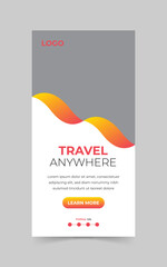Corporate Web banner Web template landing page for traveling