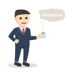 male businessman coffee inspiration design