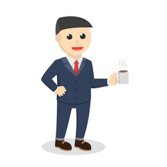 male businessman drink coffee design
