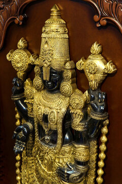 view of Hindu God Lord Venkateswara idol