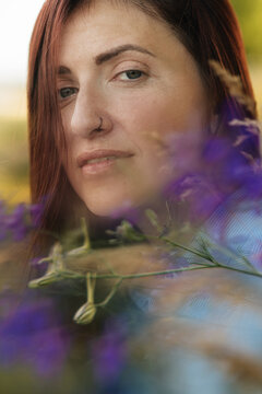 summertime portrait of a beautiful woman