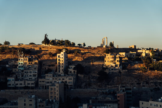 View of Amman with the ancient citadel