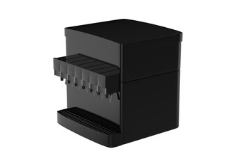 Soda Soft Drink Dispenser Mockup with Free Space For Your Design on a white background. 3d illustration
