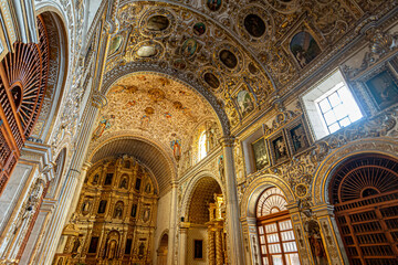 Fototapeta na wymiar interior of Santo Domingo Temple in Oaxaca, Mexico