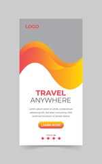 Corporate Web banner Web template landing page for traveling