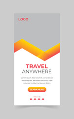 Corporate Web banner Web template landing page for traveling