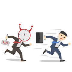 businessman pursuit by time design