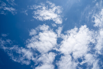 Blue sky with white clouds. on a clear day