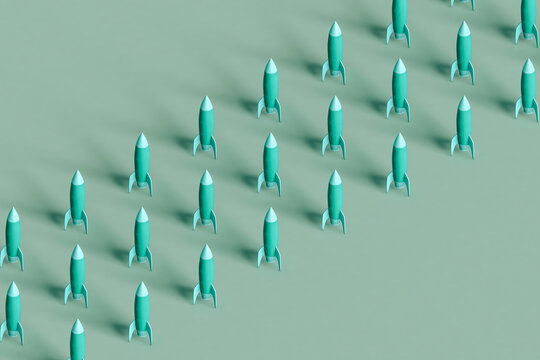 rows of space rockets