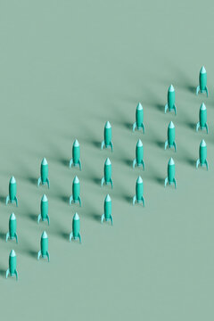 rows of space rockets