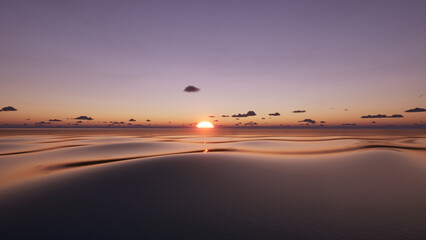 Sunset over the ocean