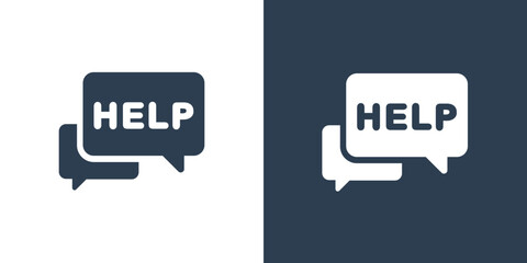Chat Help Icon Vector