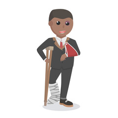 businessman african battered and sick design