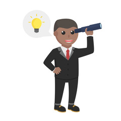 businessman african looking for idea