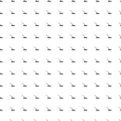 Square seamless background pattern from geometric shapes. The pattern is evenly filled with big black rake symbols. Vector illustration on white background