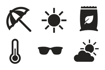 set of weather and season icons. vector design for applications, websites