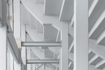 Ceiling structure inside the stadium.
