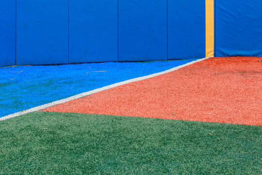 Three Colors of Baseball Stadium Floor.