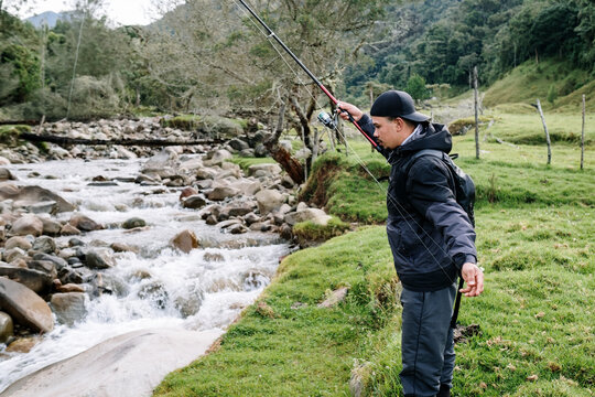 Fishing by the river