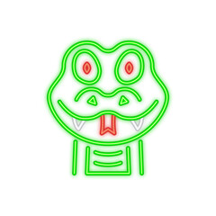 snake neon signboard