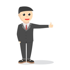 businessman give the thumb design people