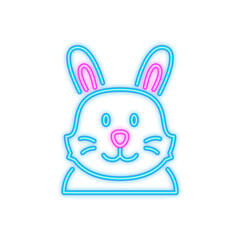 rabbit neon signboard