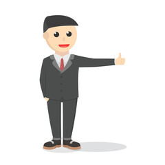 businessman give the thumb design people