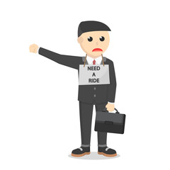 businessman need a ride to the office design people