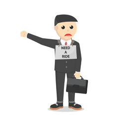 businessman need a ride to the office design people