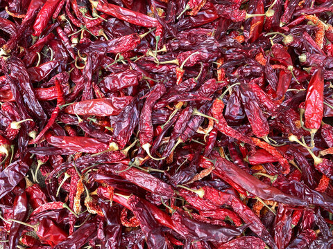 dried red chili peppers