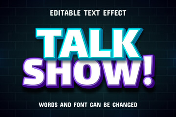 Talk show 3d text effect