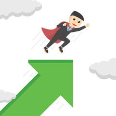 Fototapeta premium businessman super up arrow design