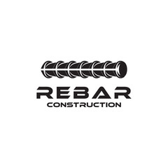 rebar logo design vector idea for construction company - obrazy, fototapety, plakaty