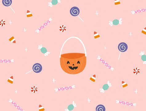 Halloween happy pumpkin illustration 