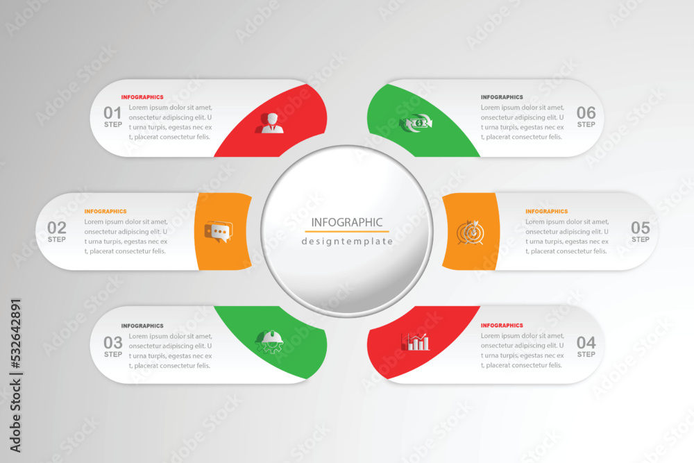 Poster business data visualization. process chart. abstract elements of graphs, diagrams with steps, option