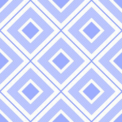 Seamless blue vector geometric square pattern. Vector rhombus endless illustration.