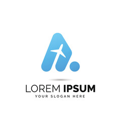 Real estate/letter M logo Aeroplan logo design template.