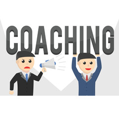 business coaching design character on white background