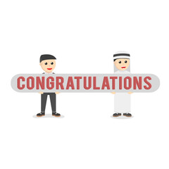 business congratulation design character on white background