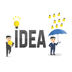 business idea design character on white background