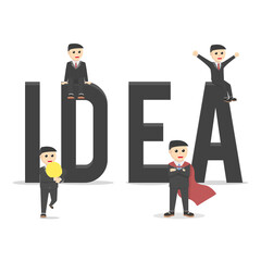 Fototapeta premium business idea design character letter idea