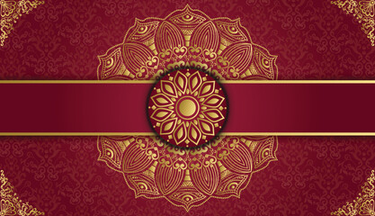 Arabesque style beautiful decorative invitation card. Arabesque style luxury ornamental greeting card. Design for invitation, wedding card, Diwali, decoration. India, Indian, Arabic, Damask, Asian,  