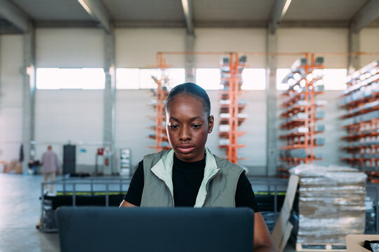 Woman Working in Factory 