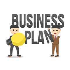 business plan design character on white background