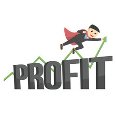 business profit design character on white background