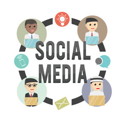 business social media design on white background