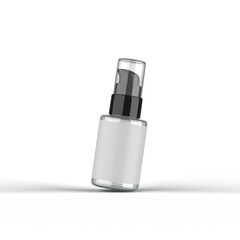 Airless Pump Bottle 3D Rendering Cosmetic Product