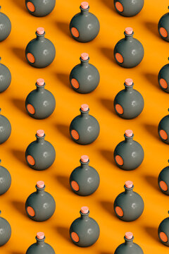 isometric pattern of  Halloween Witches' Potions