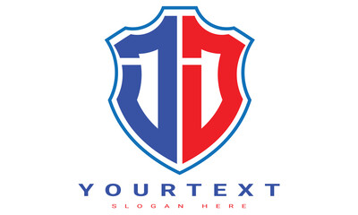 Fototapeta premium DD Two letters shield logo design.