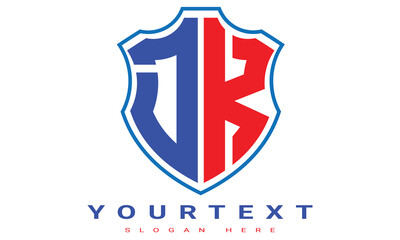 Fototapeta premium DK Two letters shield logo design.